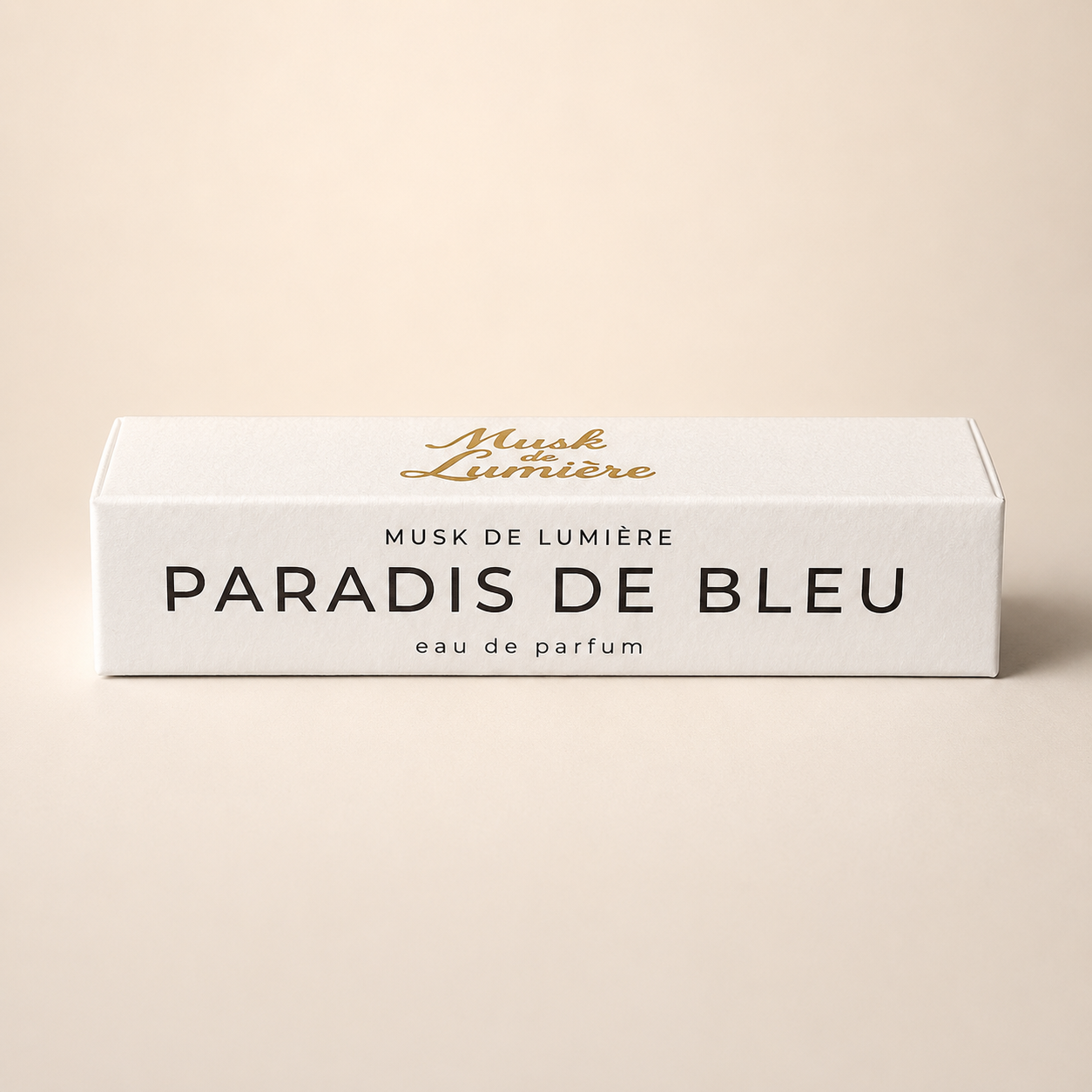 Paradis de Bleu unisex summer eau de parfum bottle, Musk de Lumière