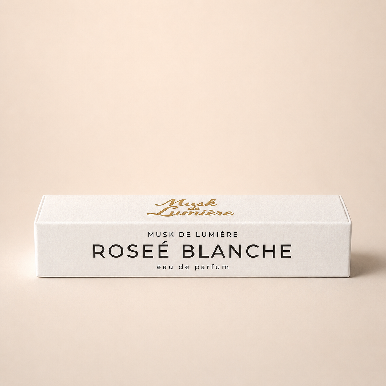Rosée Blanche unisex eau de parfum bottle, Musk de Lumière luxury fragrance