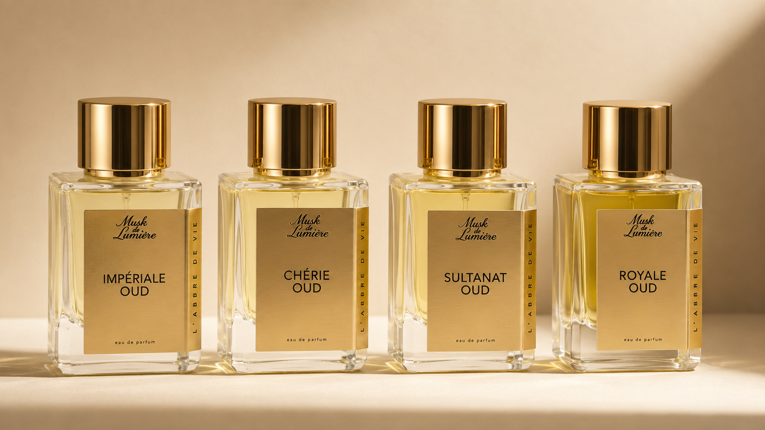 Les Racines — the four gold-label oud chapters of L'Arbre de Vie by Musk de Lumière
