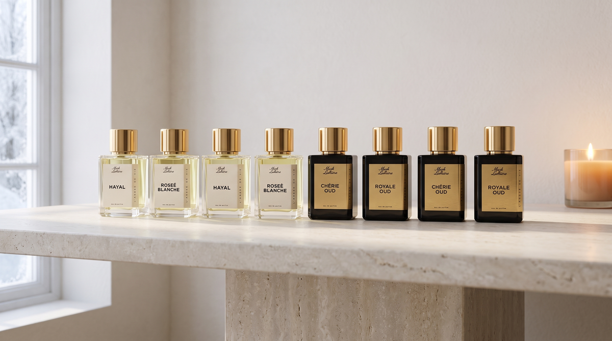 The eight chapters of L'Arbre de Vie in one row, by a winter window
